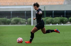 Zanotti no jogo contra o Santos, pelo Paulisto Feminino