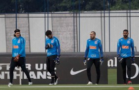 Cssio, Caque, Walter e Diego no treino de hoje no CT Joaquim Grava