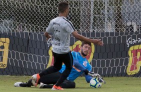 Pedrinho e Caque Frana no treino de hoje no CT Joaquim Grava