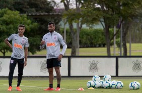 Pedrinho e Michel Macedo treinando no CT Joaquim Grava