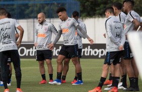 Rgis e Urso no treino de hoje no CT Joaquim Grava