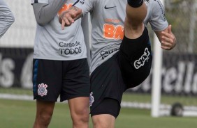 Richard e Ramiro no treino de hoje no CT Joaquim Grava