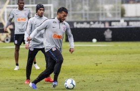 Michel Macedo, Gabriel e Marllon no treino deste sábado no CT Joaquim Grava