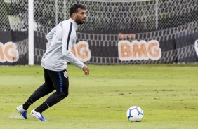 Michel Macedo no treino deste sábado no CT Joaquim Grava