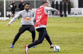 Michel Macedo no treino deste sábado no CT Joaquim Grava