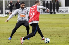 Michel Macedo no treino deste sbado no CT Joaquim Grava