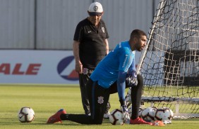 Goleiro Diego durante treinamento desta quarta-feira no CT Joaquim Grava