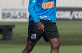 Manoel no treino desta terça-feira no CT Joaquim Grava