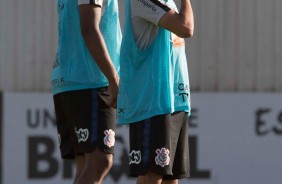 Matheus Jesus e Gabriel no treino de hoje no CT Joaquim Grava