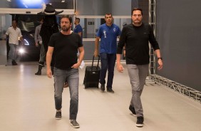 Diretoria do Corinthians chega à Arena para jogo contra o Deportivo Lara