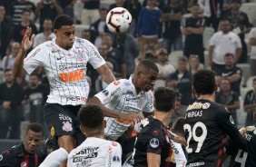 Gustagol durante a vitória sobre o Deportivo Lara, na Arena Corinthians, pela Sul-Americana