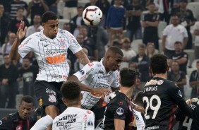 Gustagol durante a vitria sobre o Deportivo Lara, na Arena Corinthians, pela Sul-Americana