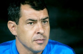 Fábio Carille durante jogo contra o Deportivo Lara, contra a Sul-Americana