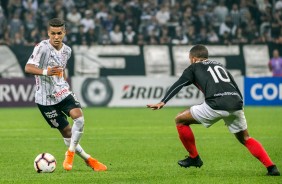 Garoto Pedrinho em partida contra o Deportivo Lara, pela Copa Sul-Americana