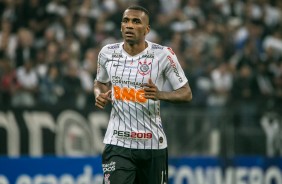 Marllon durante partida contar o Deportivo Lara, pela Copa Sul-Americana, na Arena Corinthians