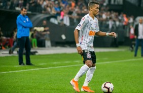 Menino Pedrinho fez boa atuao contra o Deportivo Lara, na Arena Corinthians, pela Sul-Americana