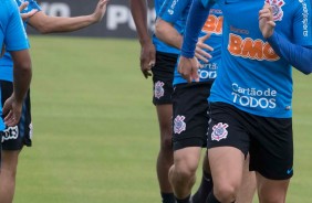 Vital, Ramiro, Jesus e Régis no CT Joaquim Grava durante treino de hoje