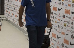 Carille chegando à Arena Corinthians para jogo contra o São Paulo, pelo Brasileirão 2019