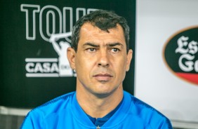 Carille no jogo contra o São Paulo, na Arena Corinthians, pelo Brasileirão