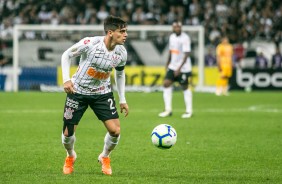 Fagner durante Majestoso de hoje na Arena Corinthians