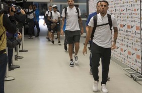 Gabriel chegando à Arena Corinthians para jogo contra o São Paulo, pelo Brasileirão 2019