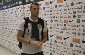 Henrique chegando à Arena Corinthians para jogo contra o São Paulo, pelo Brasileirão 2019