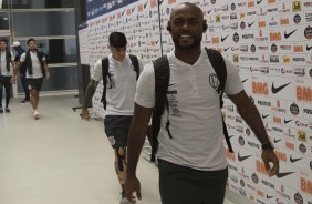 Love chegando  Arena Corinthians para jogo contra o So Paulo, pelo Brasileiro 2019