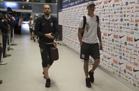 Walter e Richard chegando  Arena Corinthians para jogo contra o So Paulo, pelo Brasileiro 2019