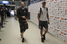 Walter e Richard chegando à Arena Corinthians para jogo contra o São Paulo, pelo Brasileirão 2019