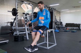 Atacante Boselli no treino desta segunda-feira no CT Joaquim Grava