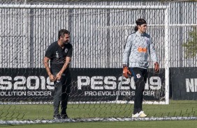 Goleiro Cssio treina no CT Joaquim Grava