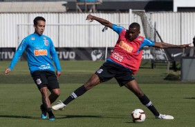 Jadson e Marllon no treino de hoje no CT Joaquim Grava