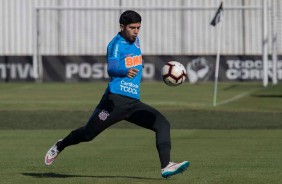 Sergio Daz no treino de hoje no CT Joaquim Grava