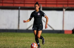 Katiscia durante jogo contra a Portuguesa, pelo Campeonato Paulista Feminino 2019