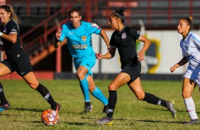 Katiscia no duelo contra a Portuguesa, pelo Campeonato Paulista Feminino