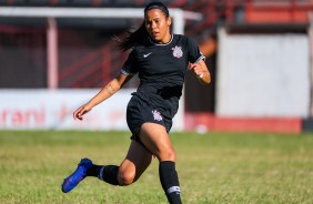 Victria durante jogo contra a Portuguesa, pelo Campeonato Paulista Feminino