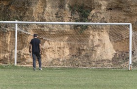 Carille no primeiro treino do Corinthians na Venezuela