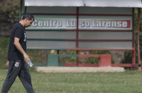 Fbio Carille comandou o primeiro treino do Corinthians na Venezuela