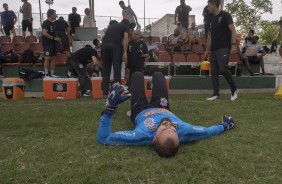 Goleiro Walter no treino do Corinthians na Venezuela