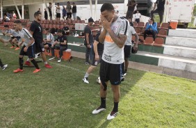 Gustavo no primeiro treino do Corinthians para o jogo contra o Deportivo Lara