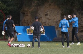 Teve treino do Corinthians lá na Venezuela