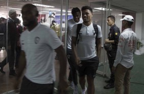 Jogadores chegam ao estádio do Deportivo Lara para duelo pela Sul-Americana