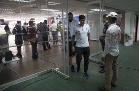 Momentos antes do duelo entre Deportivo Lara e Corinthians, pela Sul-Americana