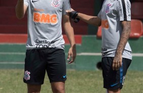 Rgis e Clayson no ltimo treino antes do jogo contra o Deportivo Lara, pela Sul-Americana