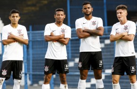 Adson, Ruan, Nathan e Rafinha no jogo contra o São Caetano Sub-20