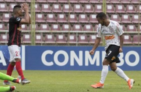 Sornoza durante jogo contra o Deportivo Lara, pela Copa Sul-Americana