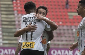 Urso comemorando seu gol contra o Deportivo Lara, pela Copa Sul-Americana