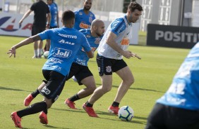 Boselli, Rgis e companheiros no primeiro treino antes do jogo contra o Flamengo