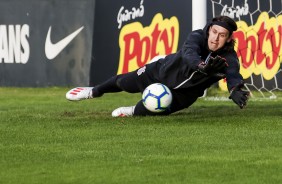 Cássio faz último treino antes do jogo contra o Flamengo