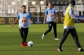Gabriel durante último treino antes do jogo contra o Flamengo, pela Copa do Brasil